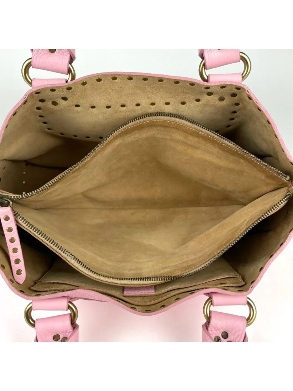 Celine Boogie Bag Handbag Leather Pink
